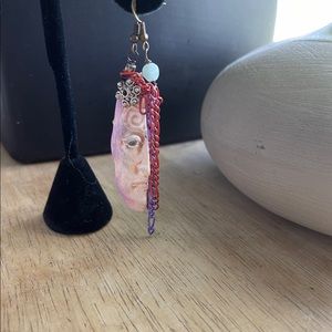 Handmade Clay and Chain Earrings